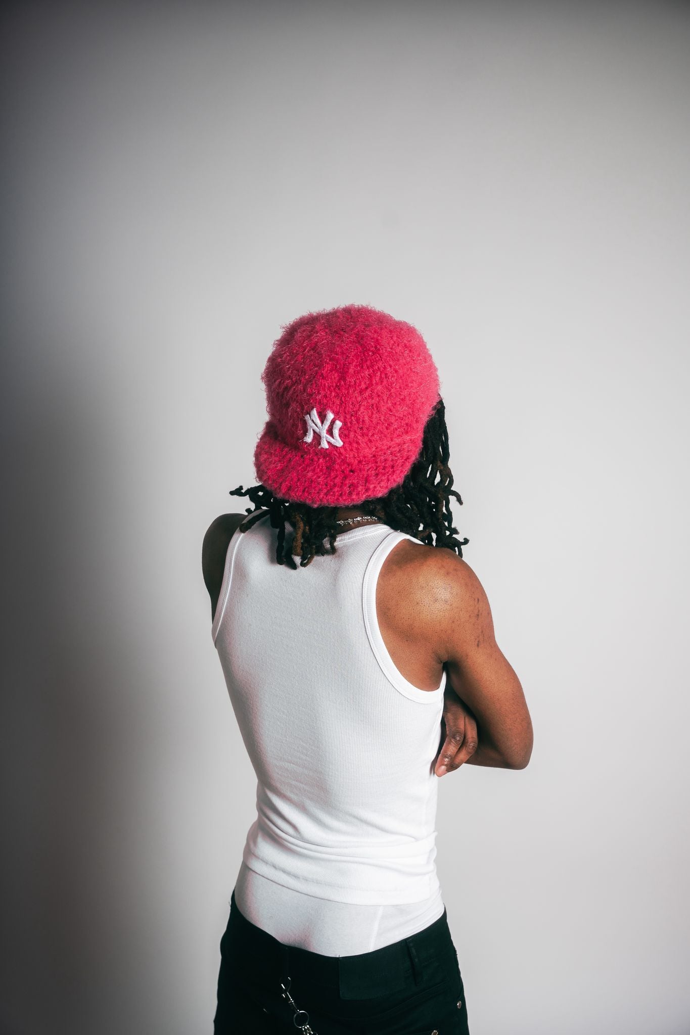 KNITTED CUSTOM CAP - PINK